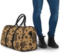 Polynesian Turtle Palm And Sea Pebbles Gold Hawaii Travel Bag - Polynesian Pride