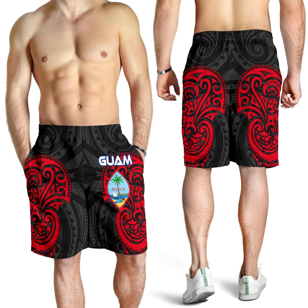 Guam Polynesian Men's Short - Guam Spirit Black - Polynesian Pride
