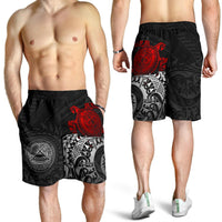American Samoa Polynesian Shorts (Men) - Polynesian Turtle (Red) - Polynesian Pride