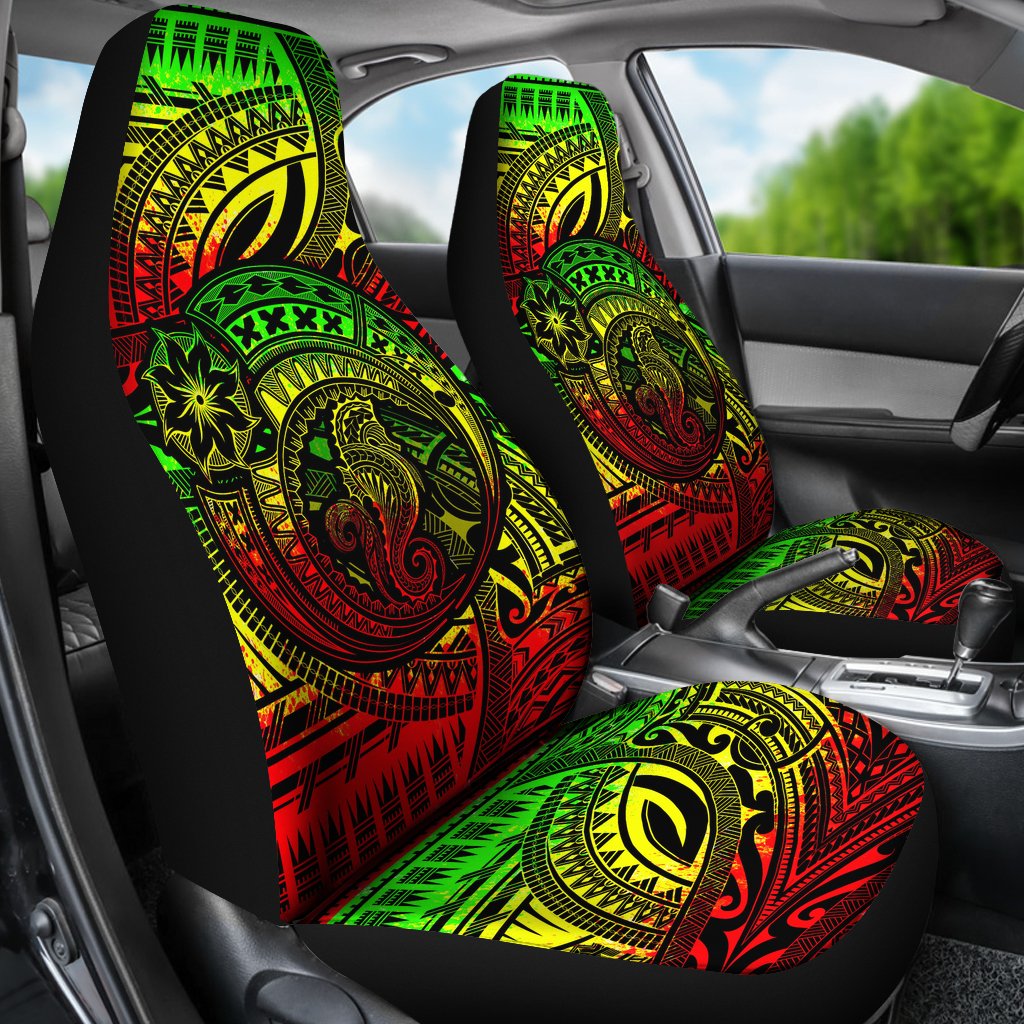 Seahorse Polynesian Car Seat Covers - Polynesian Tattoo Reggae - Polynesian Pride