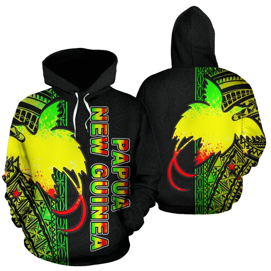Papua New Guinea Polynesian ll Over Hoodie Reggae Line Unisex Reggae - Polynesian Pride