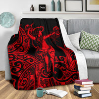 Polynesian Hawaii Premium Blanket - Hula Girl Red - Polynesian Pride