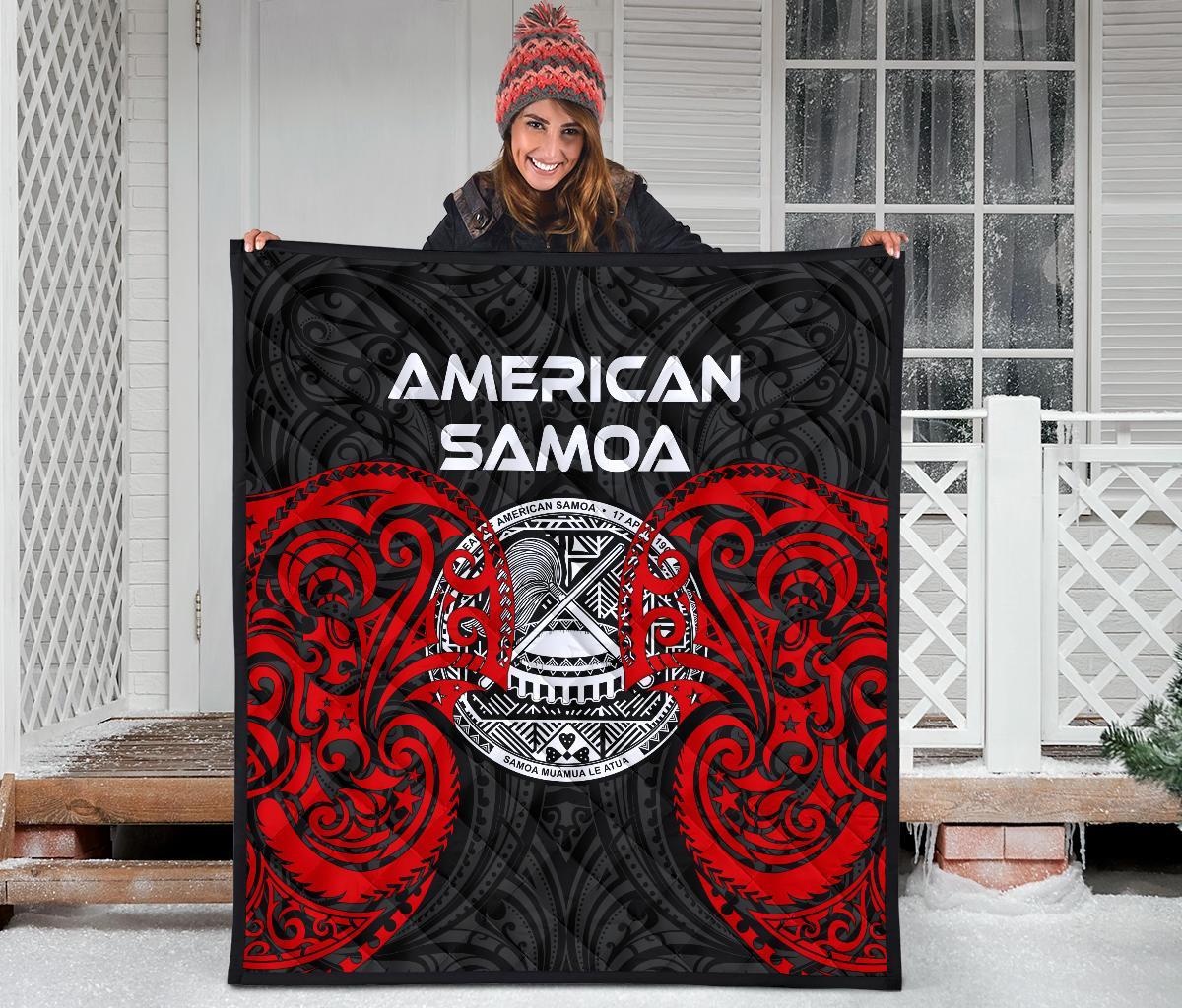 American Samoa Polynesian Premium Quilt - American Samoan Spirit - Polynesian Pride