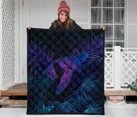 Hawaii Premium Quilt - Hawaii Turtle And Palm Polynesian Retrospective - Polynesian Pride