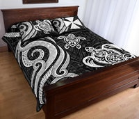 Wallis and Futuna Quilt Bed Set - White Tentacle Turtle - Polynesian Pride