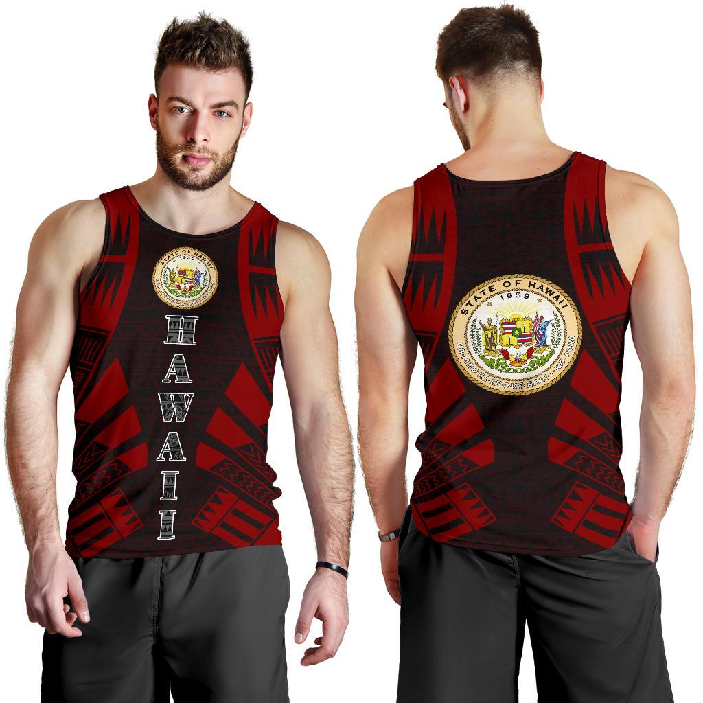 Hawaii Men Tank Top - Polynesian Tattoo Red - Polynesian Pride