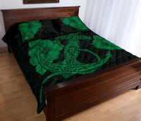 Anchor Poly Tribal Quilt Bed Set Green - Polynesian Pride