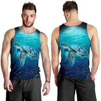 Hawaii Men's Tank Top - Turtle Under Sea - Polynesian Pride