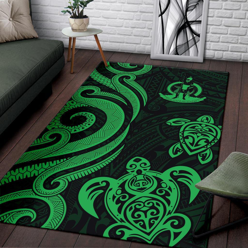 Vanuatu Area Rug - Green Tentacle Turtle - Polynesian Pride