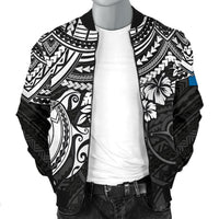 Yap Polynesian Bomber Jacket (Men) - White Turtle - Polynesian Pride