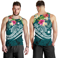 The Philippines Men's Tank Top - Summer Plumeria (Turquoise) - Polynesian Pride