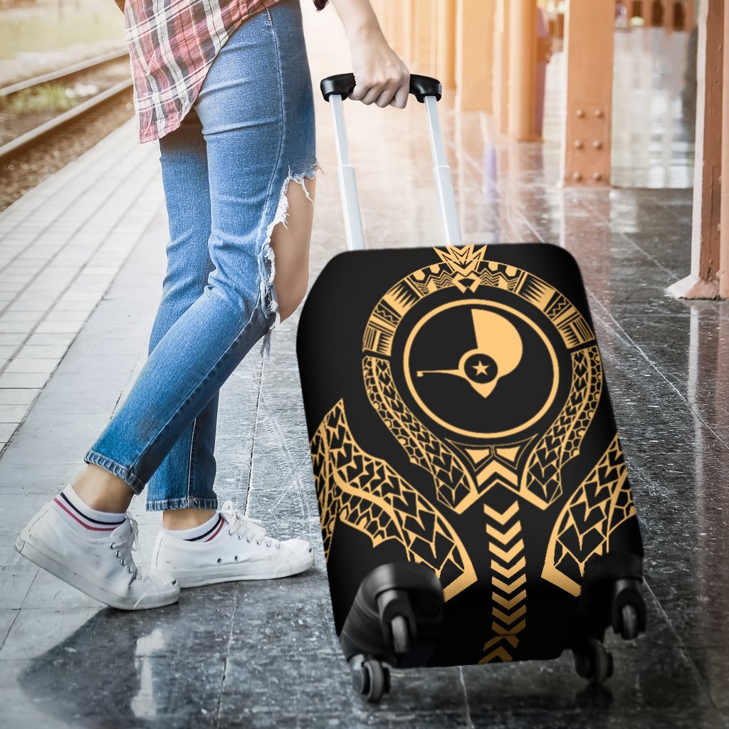 Yap Luggage Cover - Micronesian Tribal Gold - Polynesian Pride