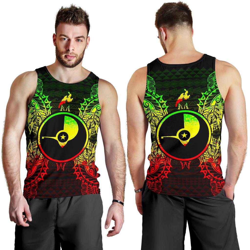 Yap Polynesian Men Tank Top Map Reggae - Polynesian Pride