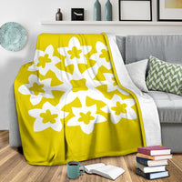 Hawaiian Premium Blanket Royal Pattern - Yellow - A1 Style - Polynesian Pride