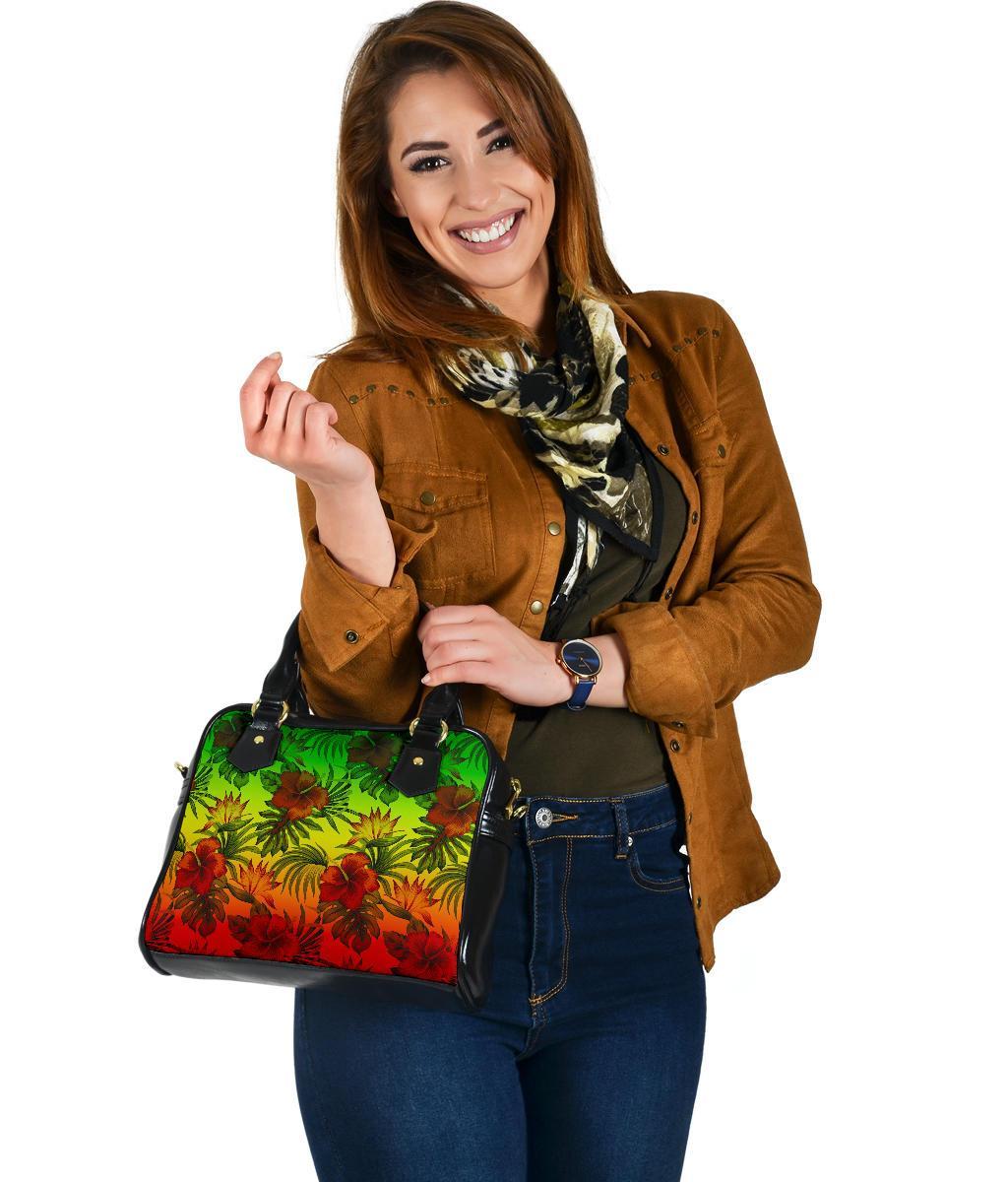 Polynesian Shoulder Handbag - Reggae Hibiscus Patterns - Polynesian Pride