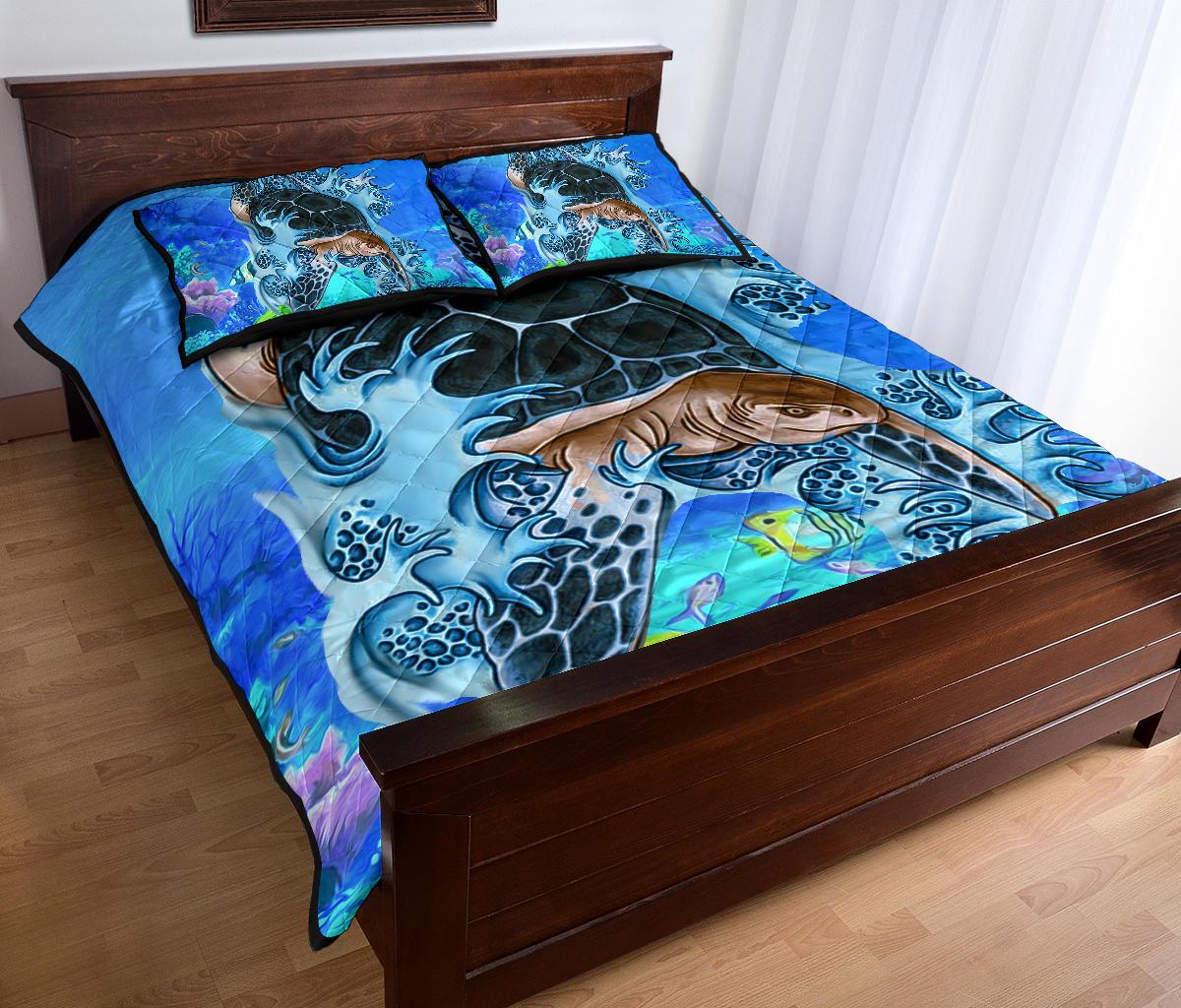 Turtle Cool Quilt Bed Set - Polynesian Pride