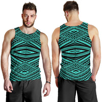 Polynesian Tatau Turquoise Hawaii Men's Tank Top - Polynesian Pride