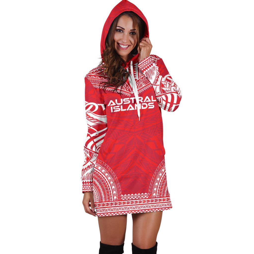 Austral Islands Women's Hoodie Dress - Polynesian Flag Chief - Polynesian Pride