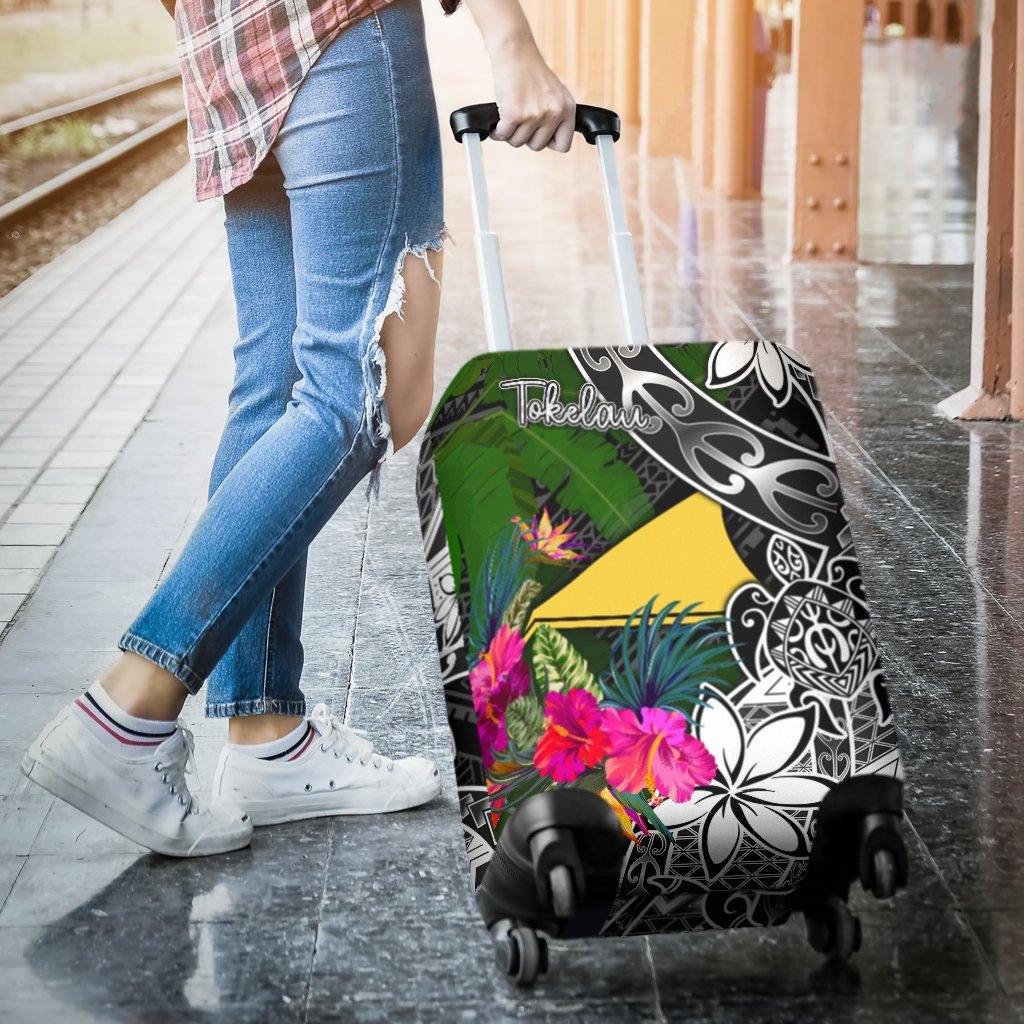 Tokelau Luggage Covers - Turtle Plumeria Banana Leaf - Polynesian Pride