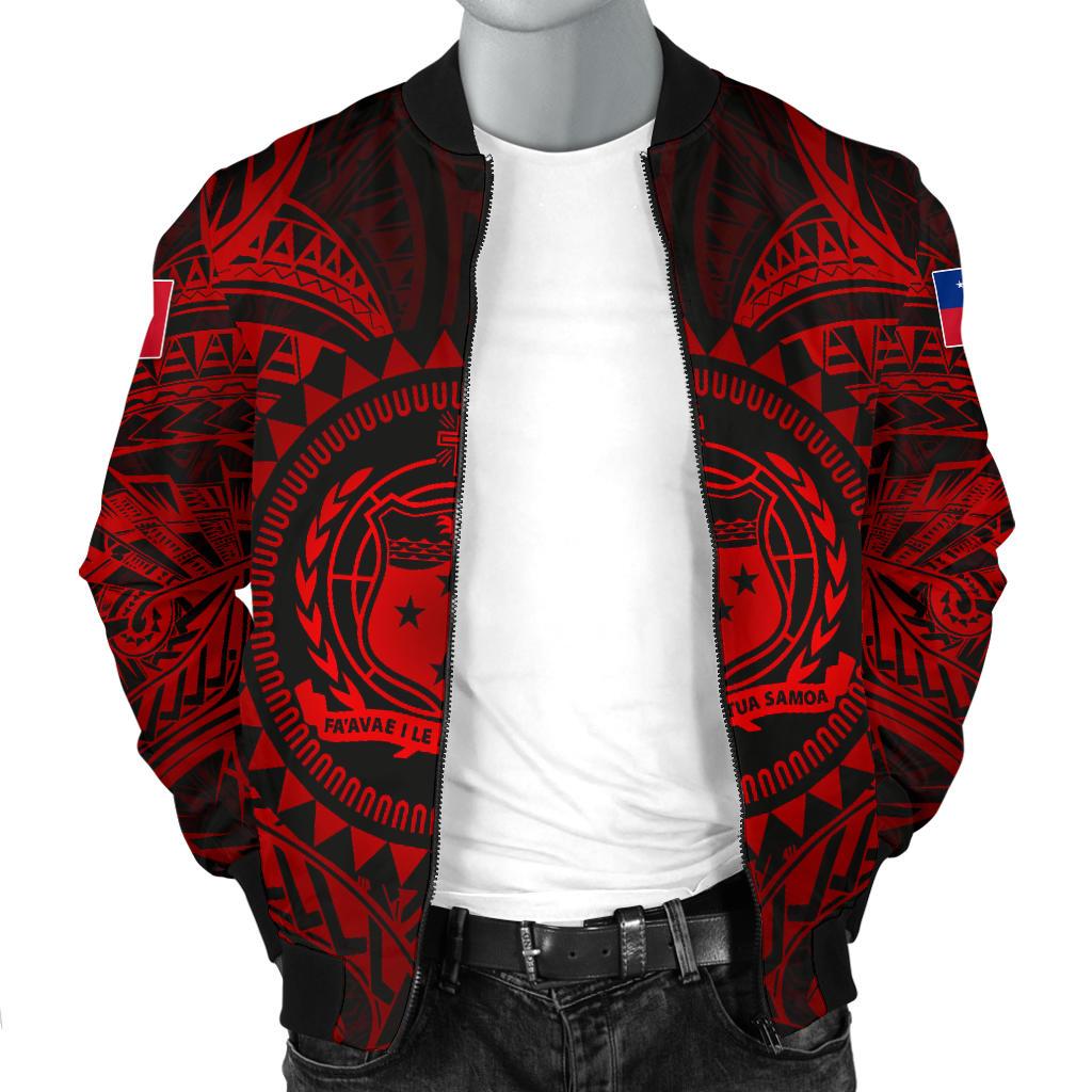 Samoa Polynesian Men's Bomber Jacket - Samoa Red Seal - Polynesian Pride