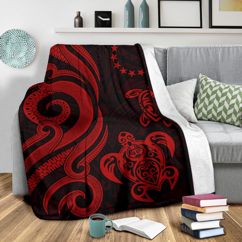 Cook Islands Premium Blanket - Red Tentacle Turtle - Polynesian Pride