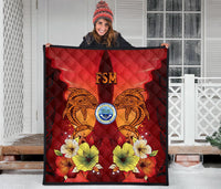 Federated States Of Micronesia Premium Quilt - Tribal Tuna Fish - Polynesian Pride