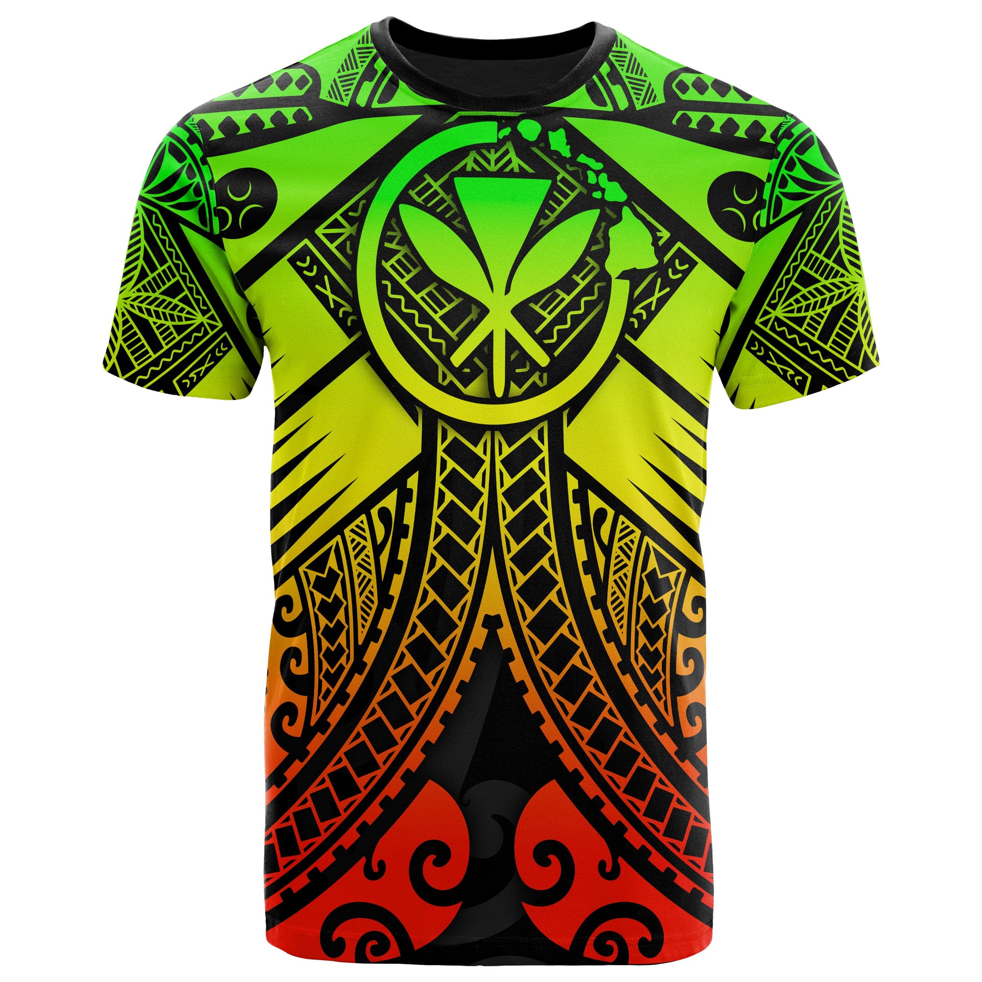 Hawaii Polynesian T Shirt Reggae Kanaka Maoli Map Unisex Reggae - Polynesian Pride