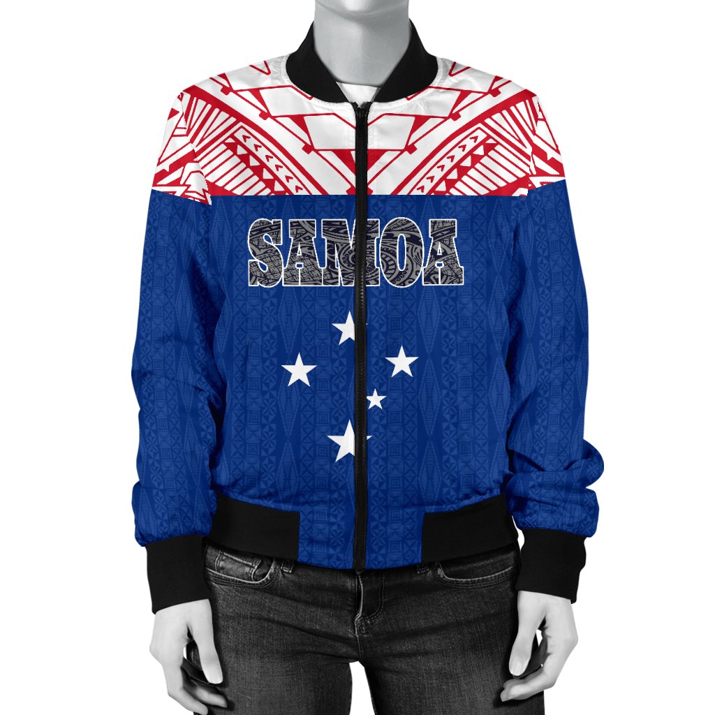 Samoa Women's Bomber Jacket - Polynesian Design - Polynesian Pride