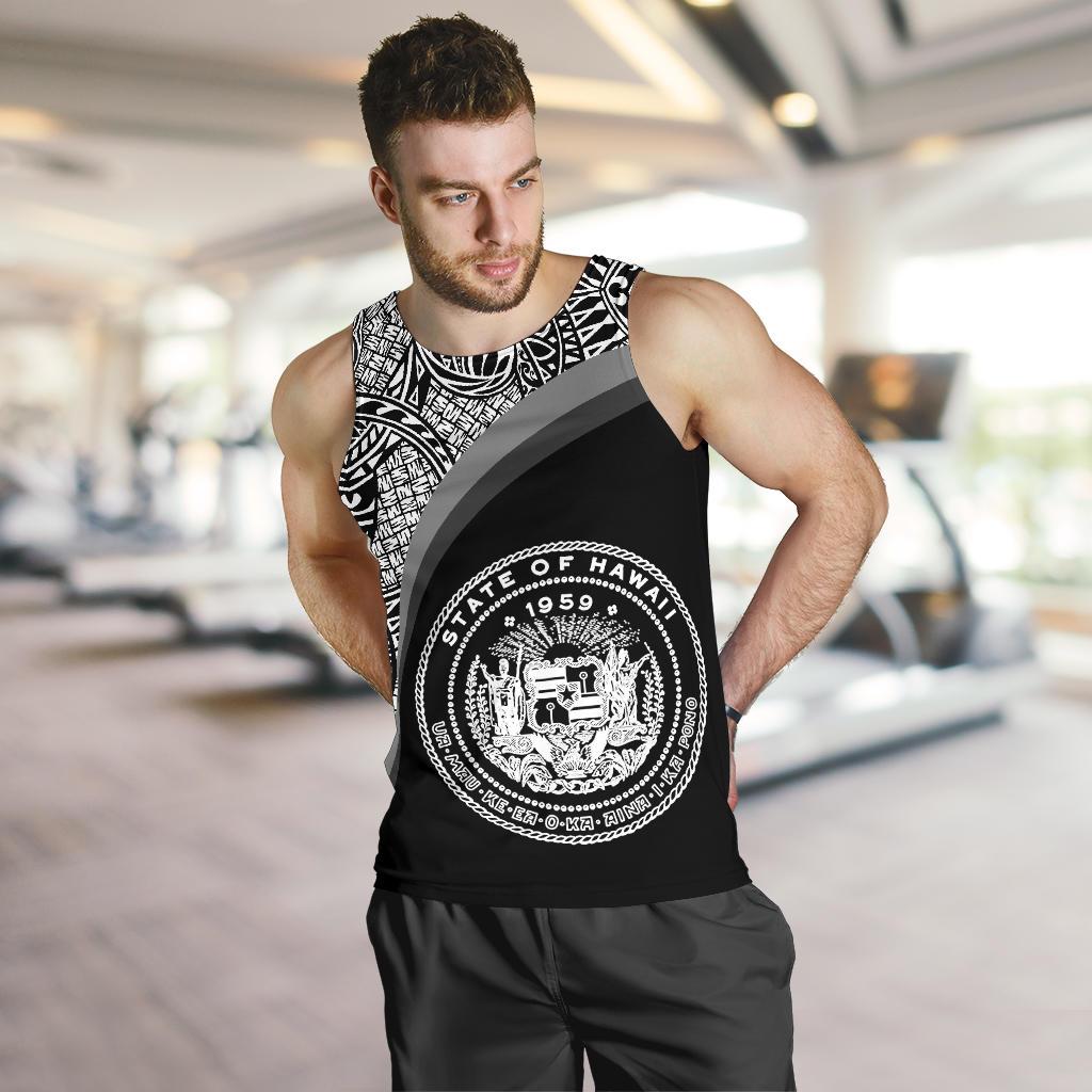 Hawaii Coat Of Arms Men's Tank Top - Billow Style - Polynesian Pride
