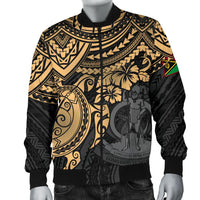 Vanuatu Polynesian Bomber Jacket (Men) - Gold Turtle - Polynesian Pride
