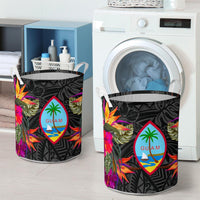 Guam Laundry Basket Hibiscus Polynesian Pattern - Polynesian Pride