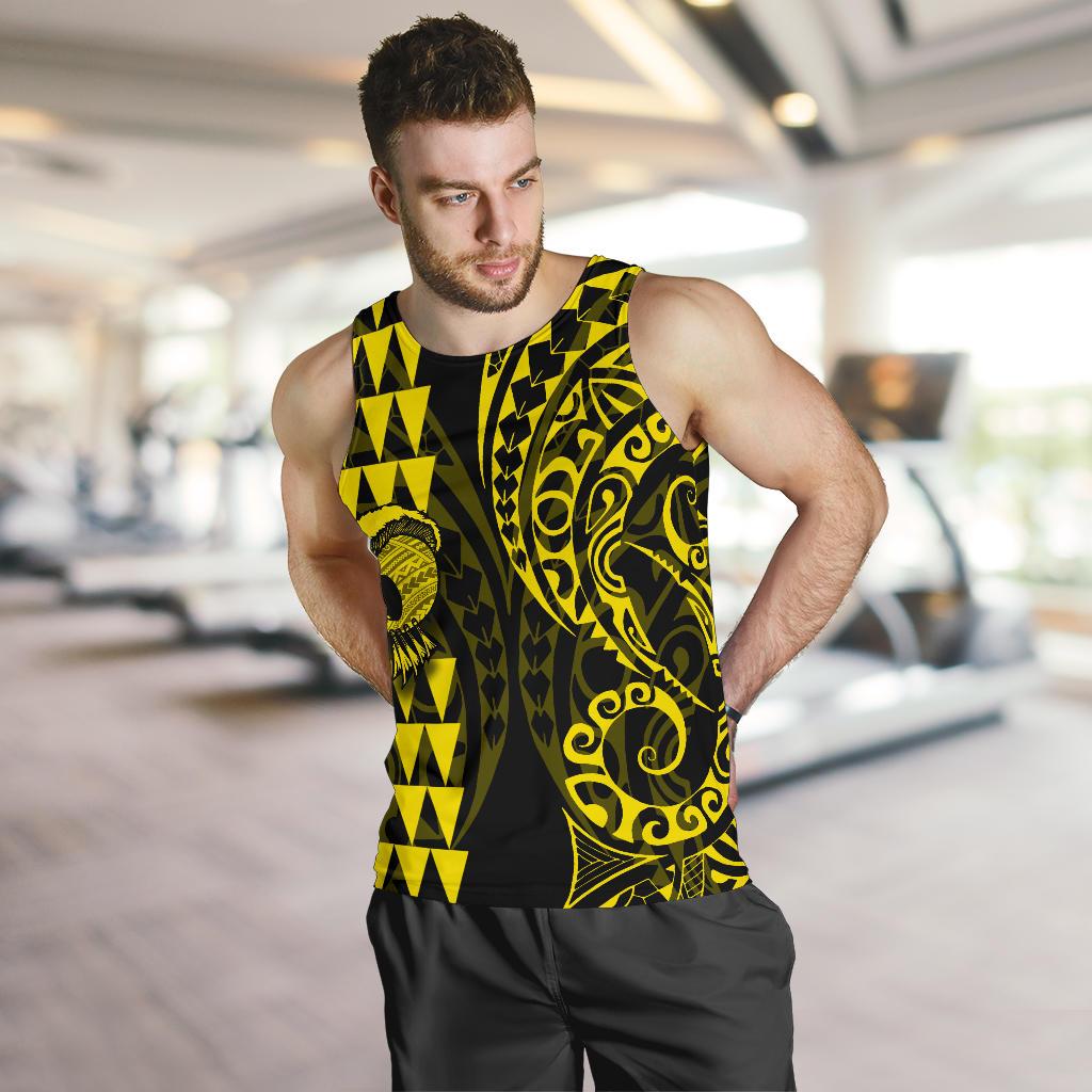 Hawaii Warrior Men's Tank Top Yellow - Polynesian Pride
