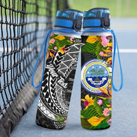 Federated States of Micronesia Custom Personalised Hydro Tracking Bottle - Seal Spiral Polynesian Patterns - Polynesian Pride