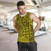 Polynesian Hawaiian Style Tribal Tattoo Yellow Hawaii Men's Tank Top - Polynesian Pride