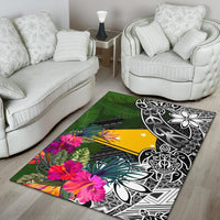 Tokelau Area Rug - Turtle Plumeria Banana Leaf - Polynesian Pride