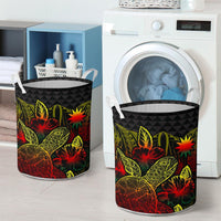 Nauru Laundry Basket - Polynesian Turtle Hibiscus Reggae - Polynesian Pride