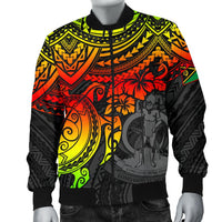 Vanuatu Polynesian Bomber Jacket (Men) - Reggae Turtle - Polynesian Pride