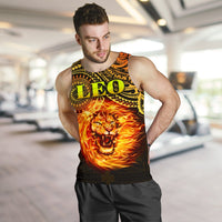 Sun In Leo Zodiac Men Tank Top Polynesian Tattoo Unique Vibes - Polynesian Pride