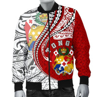 Tonga Men's Bomber Jacket Kanaloa Tatau Gen TO - Polynesian Pride