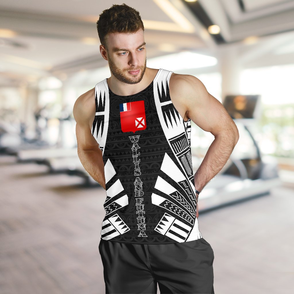 Wallis And Futuna Men Tank Top - Polynesian Tattoo Black - Polynesian Pride