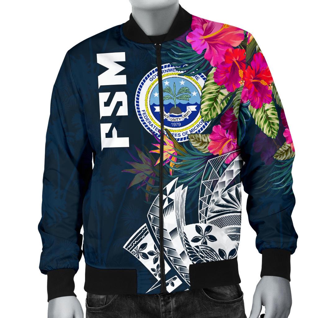 Federated States Of Micronesia Men's Bomber Jacket - Summer Vibes - Polynesian Pride