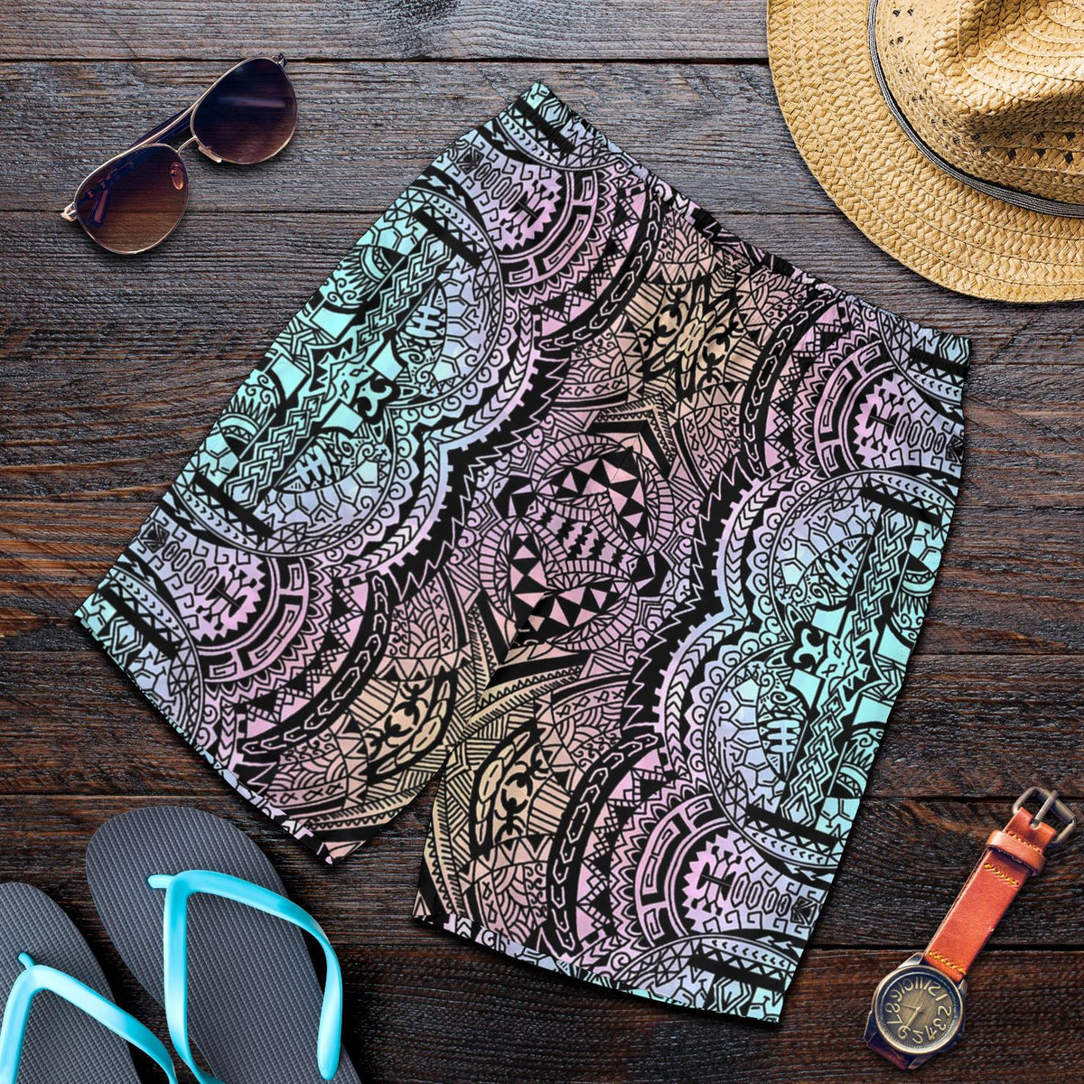 Polynesian Men's Shorts Blur - Polynesian Pride