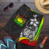 Samoa Polynesian Men's Shorts Reggae - Turtle With Hook - Polynesian Pride