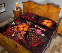 Kosrae Polynesian Quilt Bed Set - Legend of Kosrae (Red) - Polynesian Pride