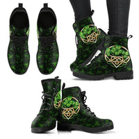 Ireland Celtic Leather Boots - Happy St. Patricks Day Boots 1 - Polynesian Pride
