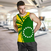 Cook Island Tank Top For Men Premium Style - Polynesian Pride