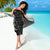 Vanuatu Sarong - Turtle Hibiscus Pattern Black - Polynesian Pride
