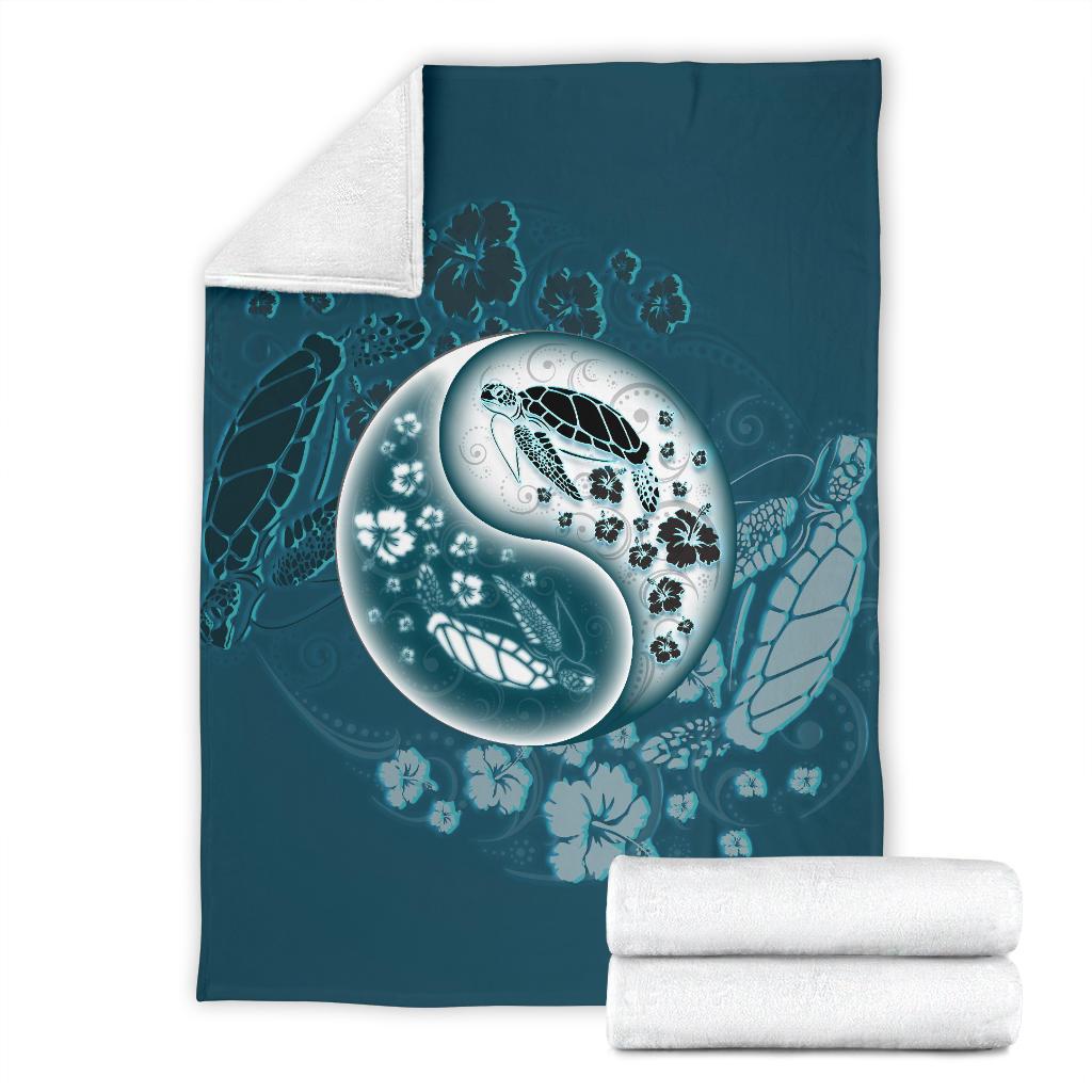 Hawaii Turtle Yinyang Premium Blanket - Polynesian Pride