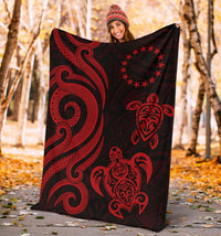 Cook Islands Premium Blanket - Red Tentacle Turtle - Polynesian Pride