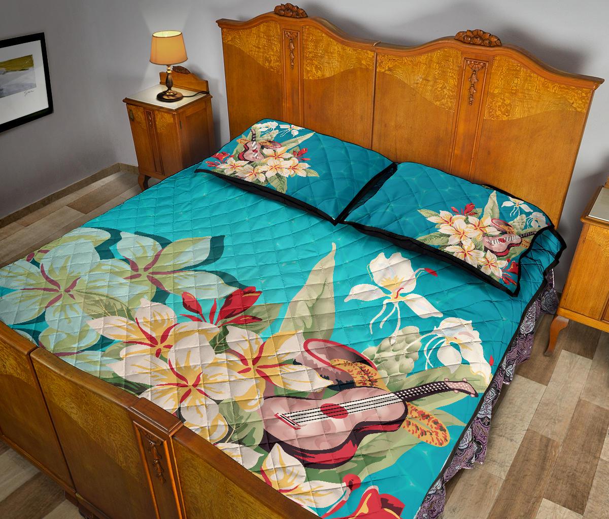 Plumeria Sound Quilt Bed Set - Polynesian Pride